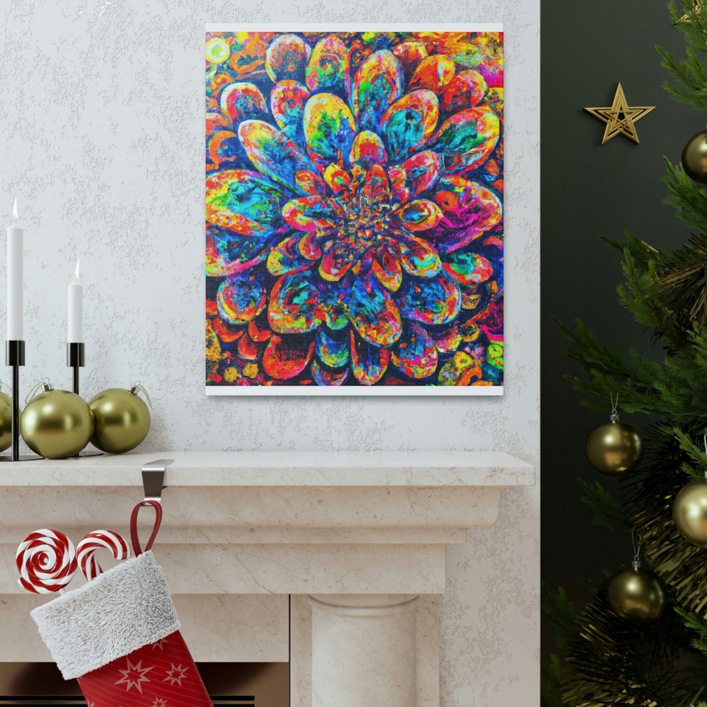 Psychedelic Bloom. - Canvas