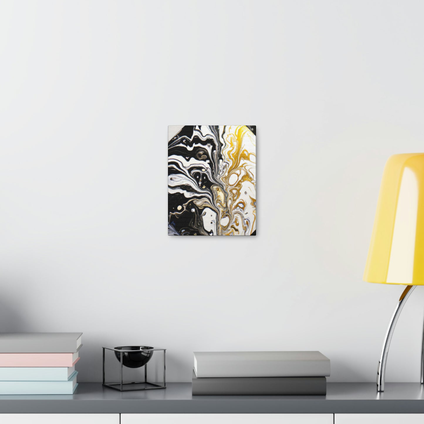 Golden Sparkle Flow. - Canvas
