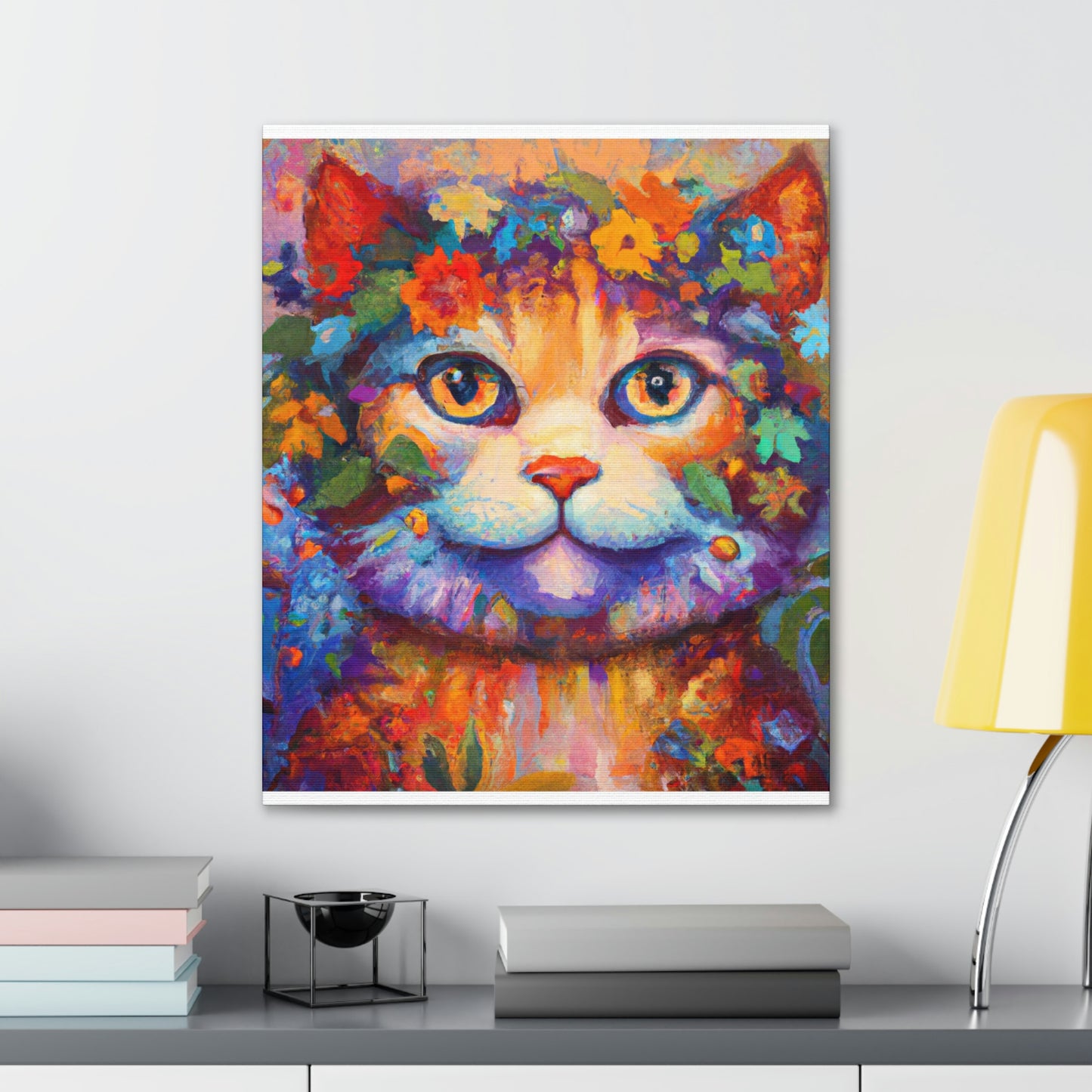 Feline Floral - Canvas