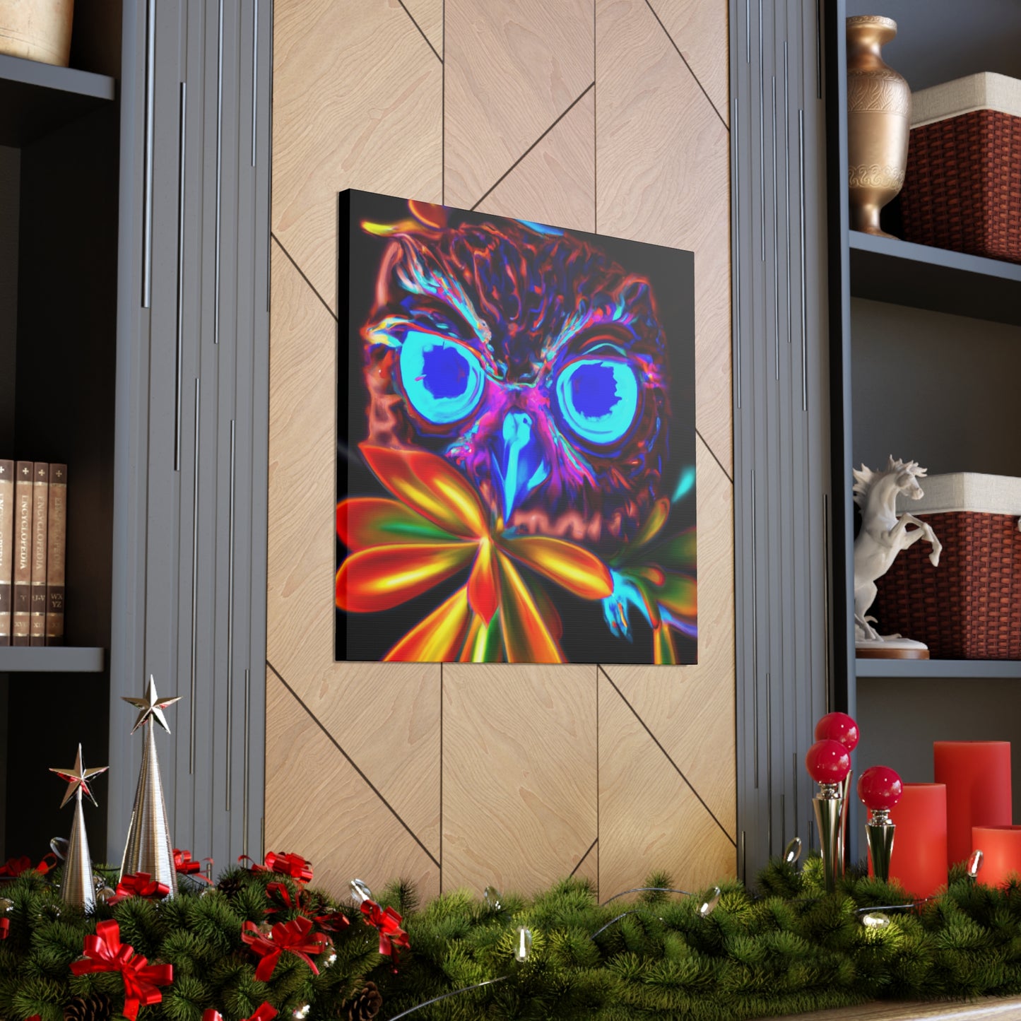 Neo-Owl Bloom - Canvas