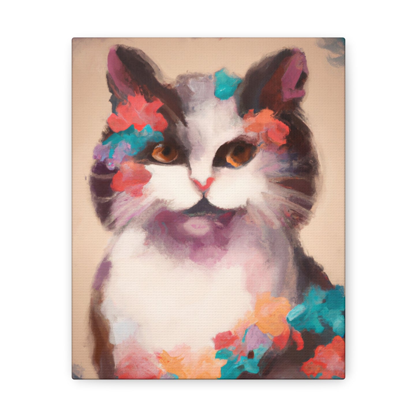 Kitty Blooms - Canvas