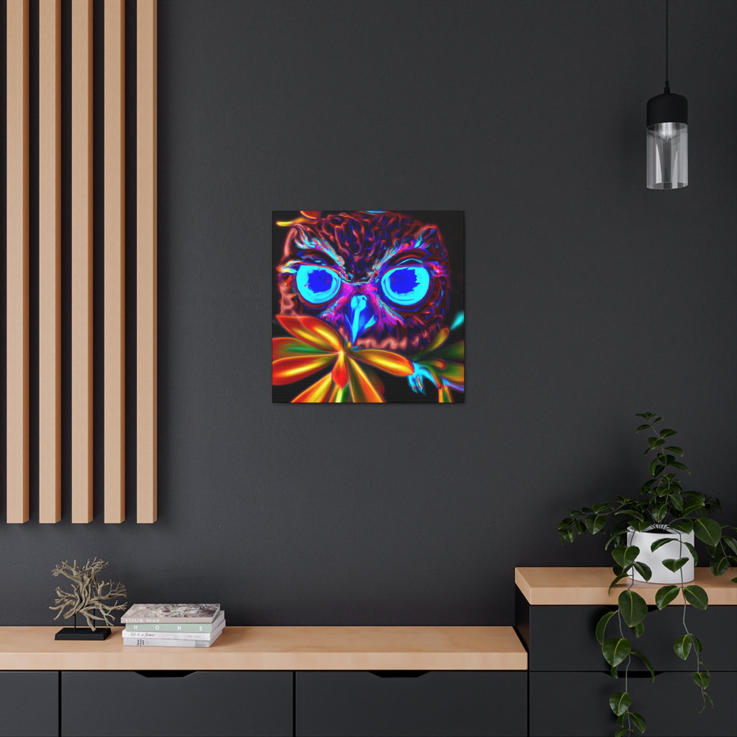Neo-Owl Bloom - Canvas