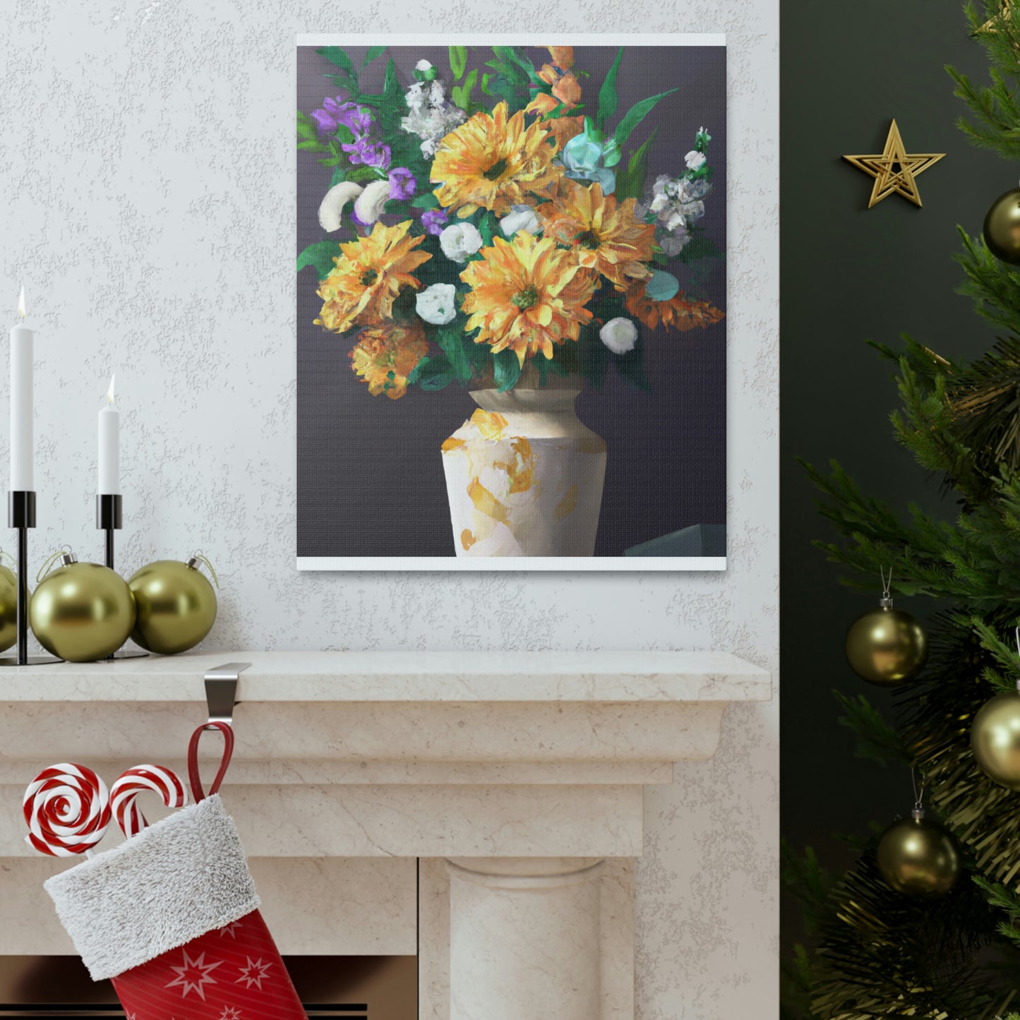 Vibrant Floral Dream - Canvas
