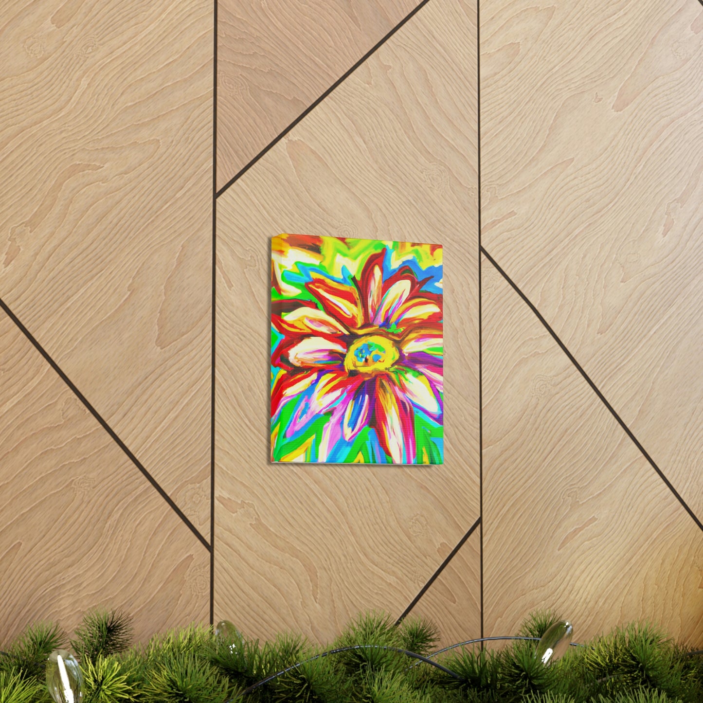 Vivid Floral Vibe. - Canvas