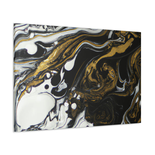 Neon Shadow Pour. - Canvas