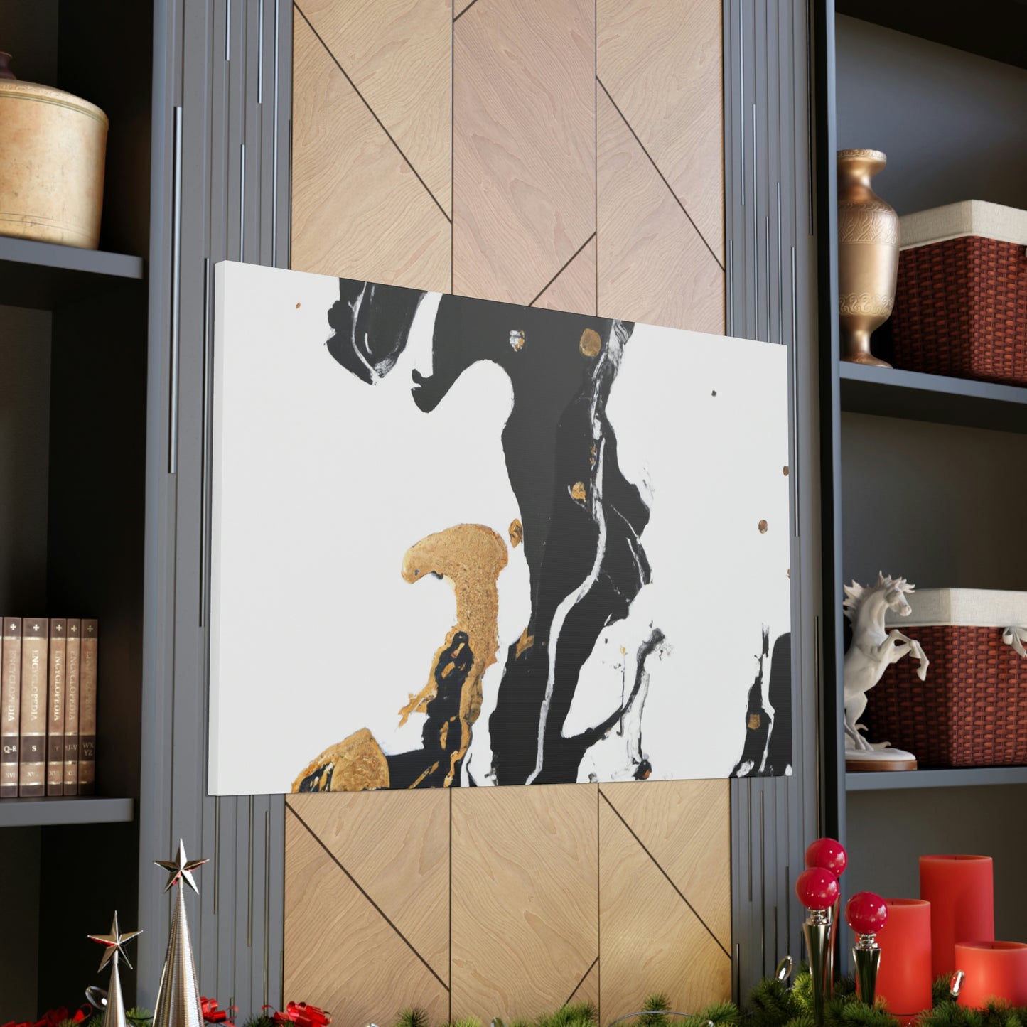 Midnight Gilded Bloom - Canvas
