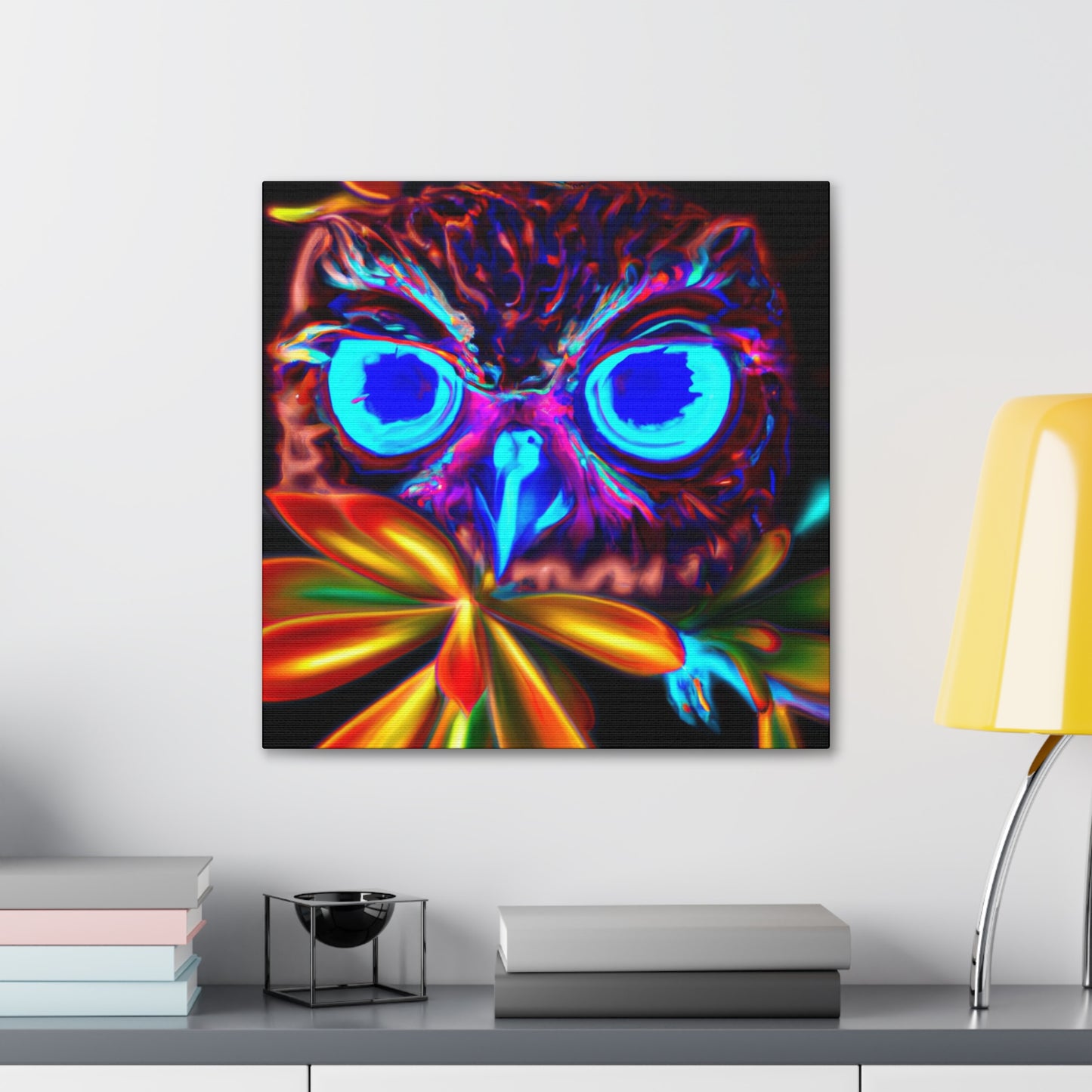 Neo-Owl Bloom - Canvas