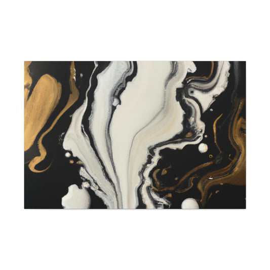 Gold Splash Galaxy. - Canvas