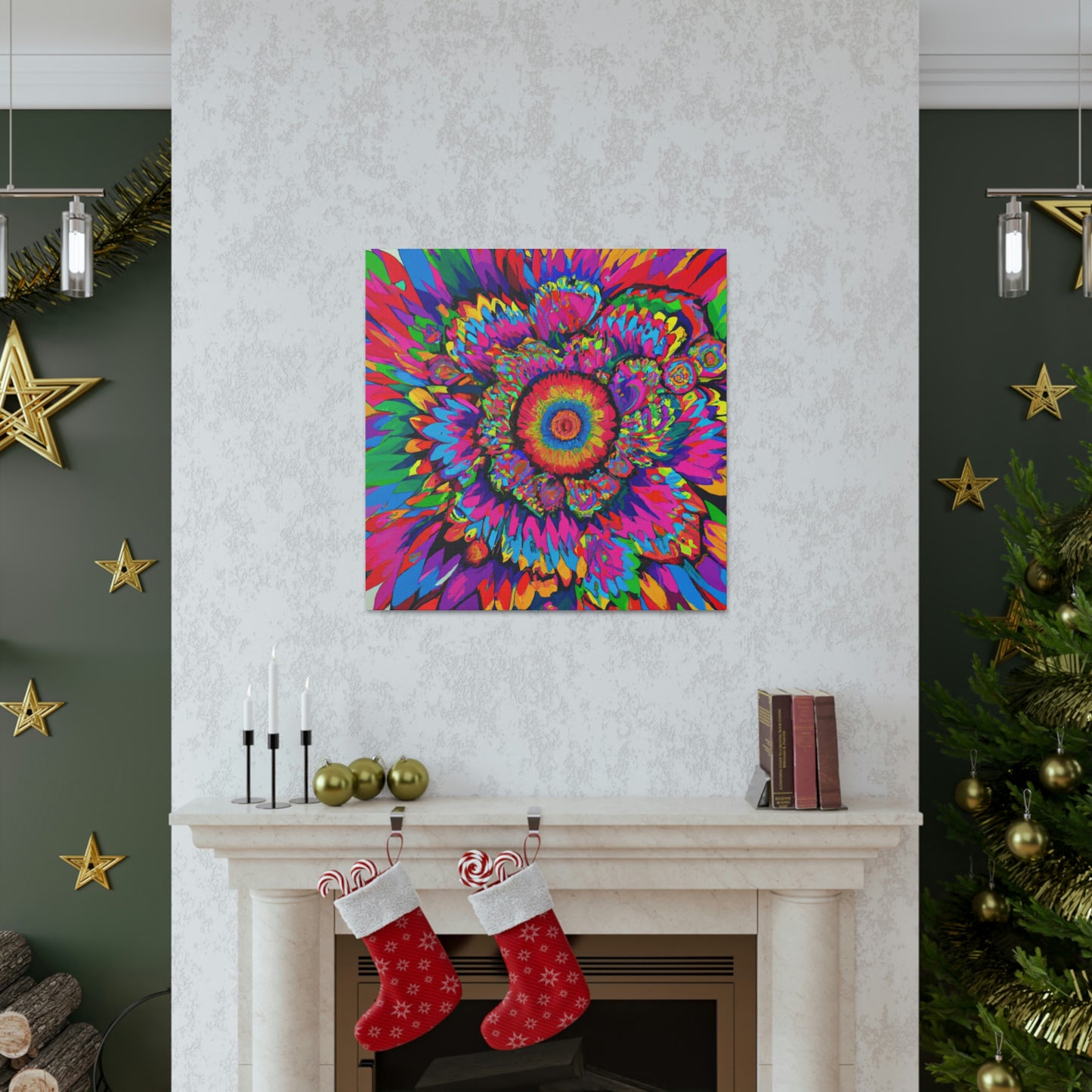 Vivid Floral Burst - Canvas