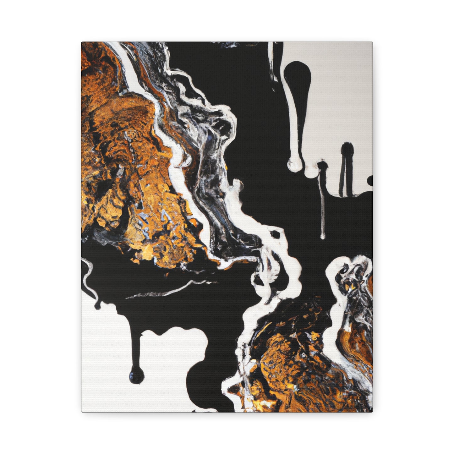 Golden Intricacy Flow. - Canvas