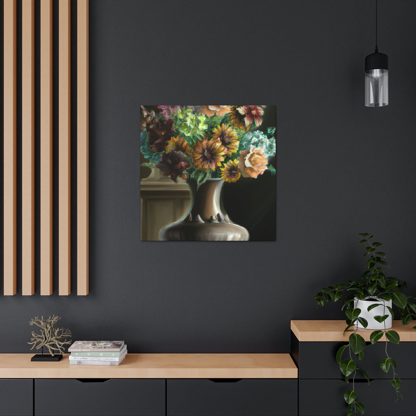"Delicate Blossoms Vase." - Canvas