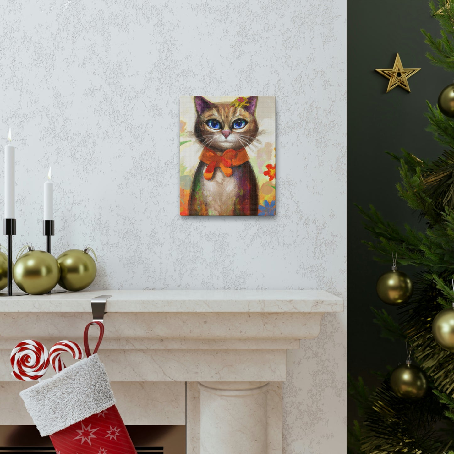 Feline Flora - Canvas