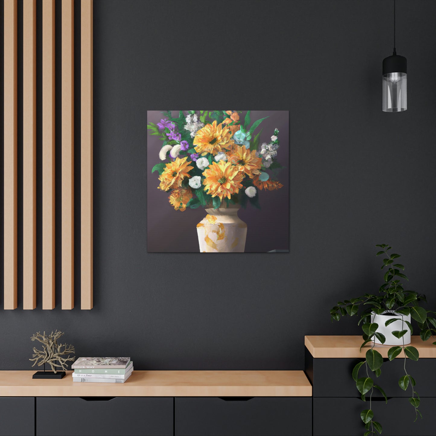 Vibrant Floral Dream - Canvas