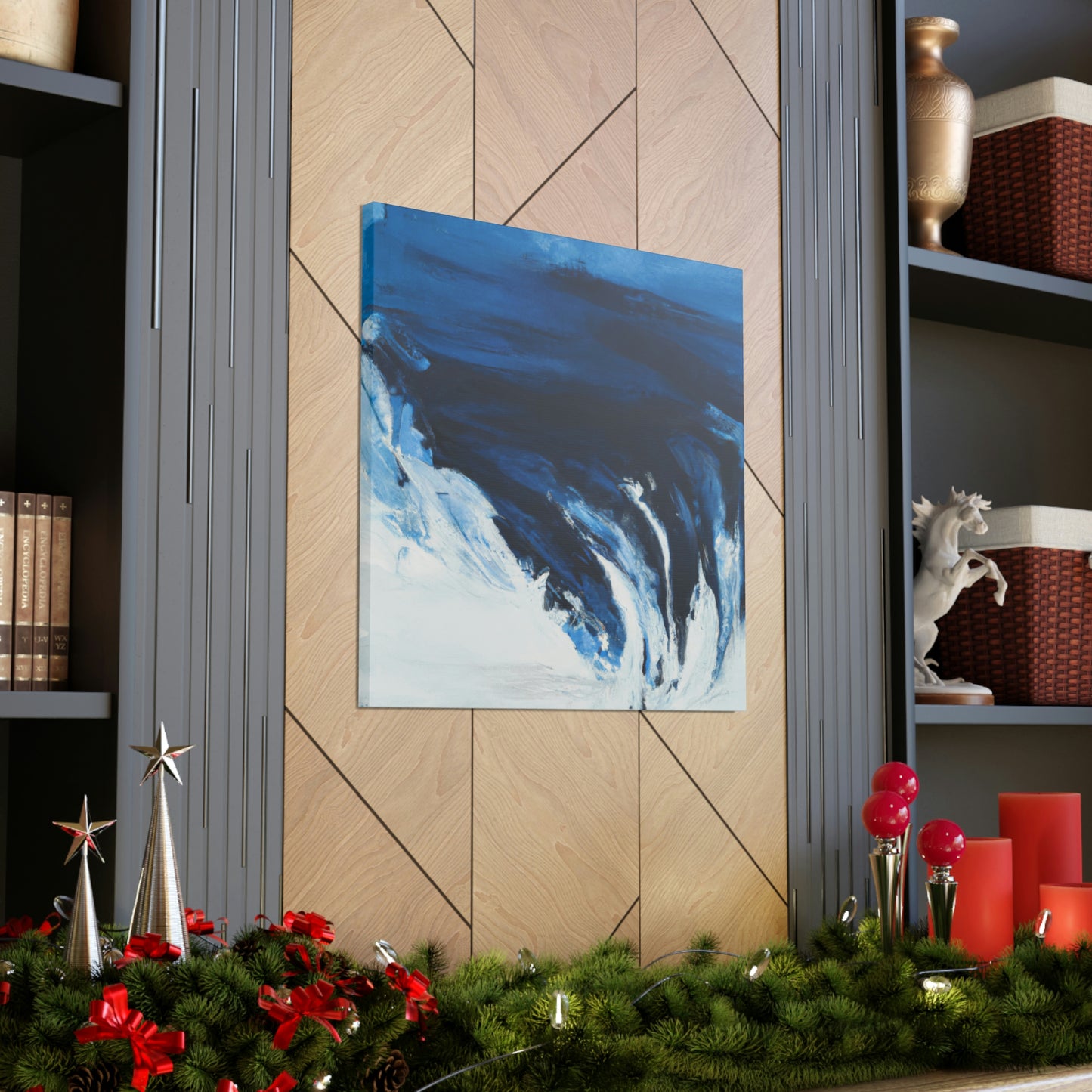 Blue Intricate Flux. - Canvas