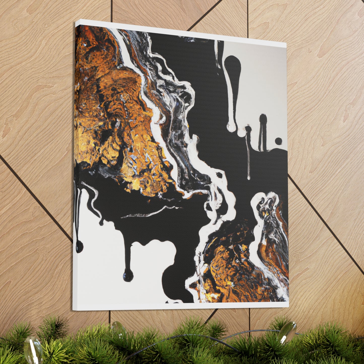 Golden Intricacy Flow. - Canvas