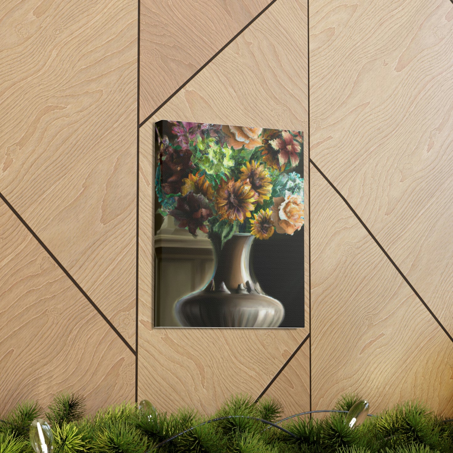 "Delicate Blossoms Vase." - Canvas
