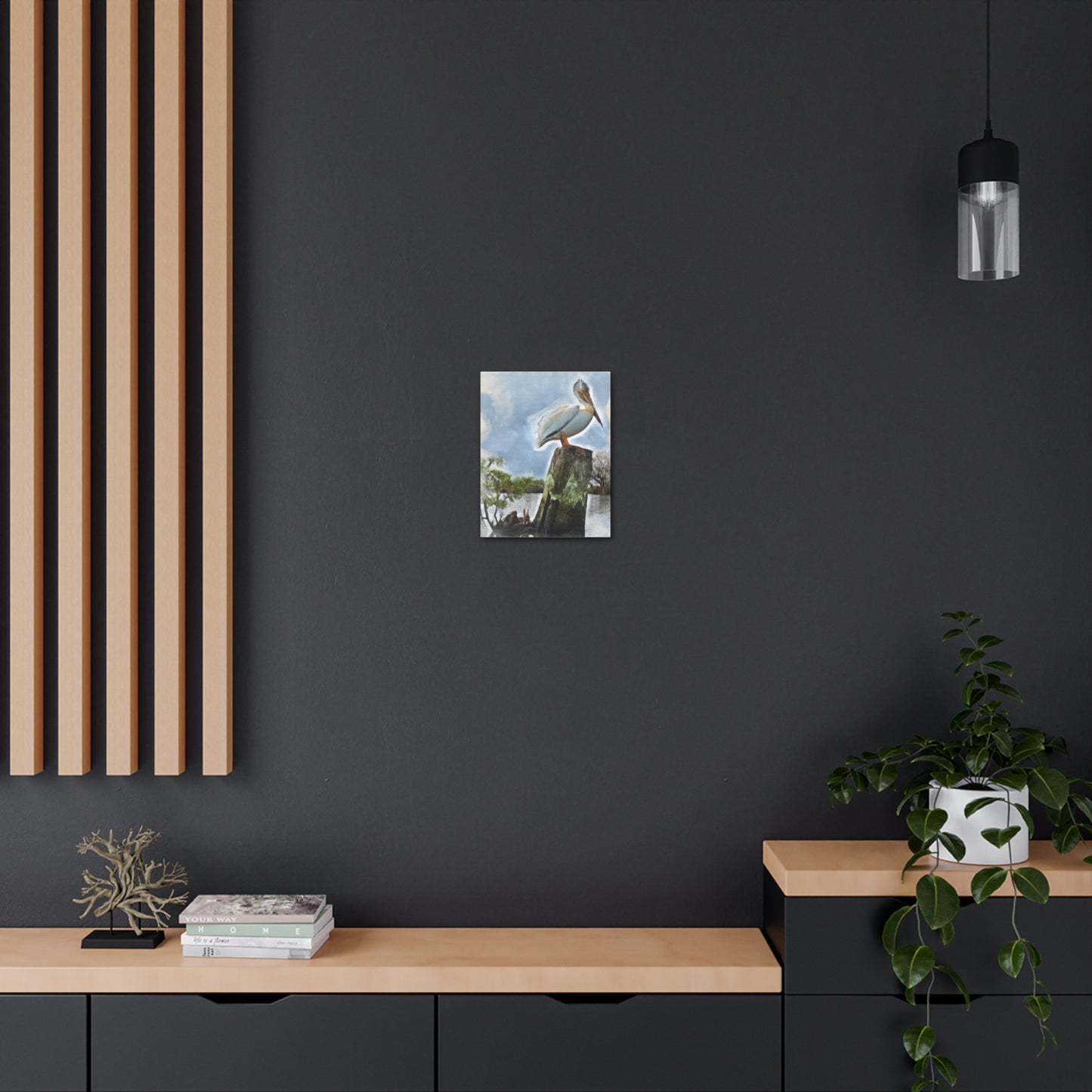 Aquatic Pelican Sunset - Canvas