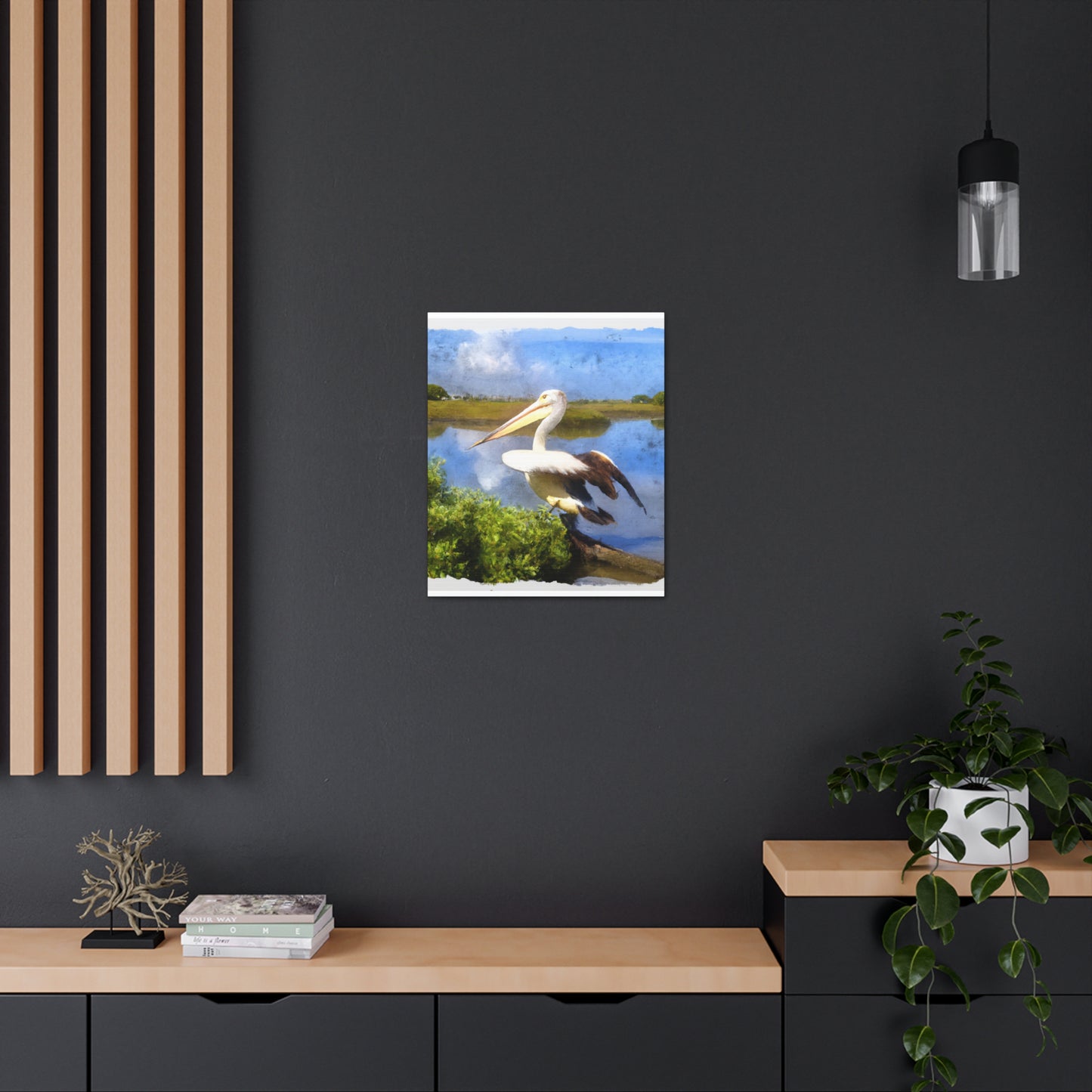 Mystic Marsh Pelican - Canvas