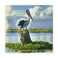 "Aqua Pelican Epic." - Canvas