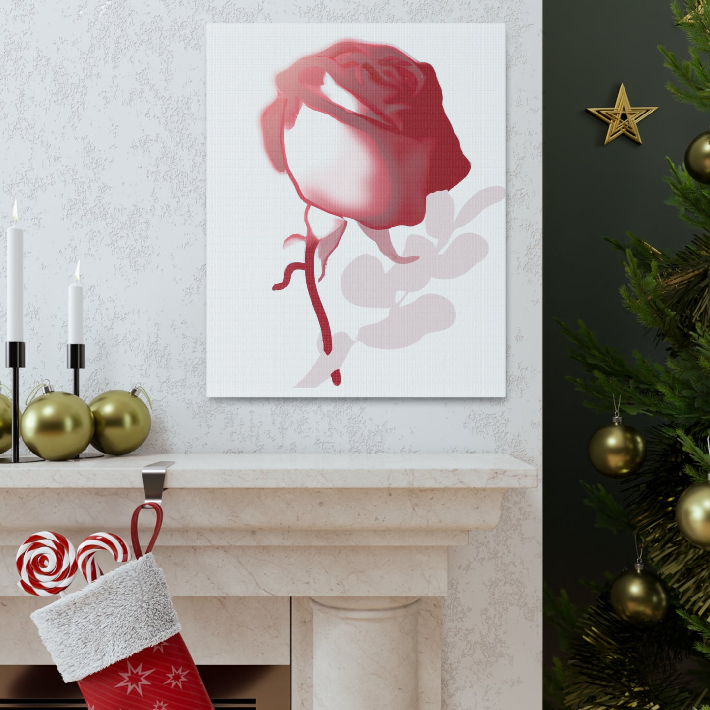 Abstract Floral Blush - Canvas