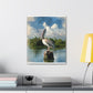 Wetland Pelican Dream. - Canvas