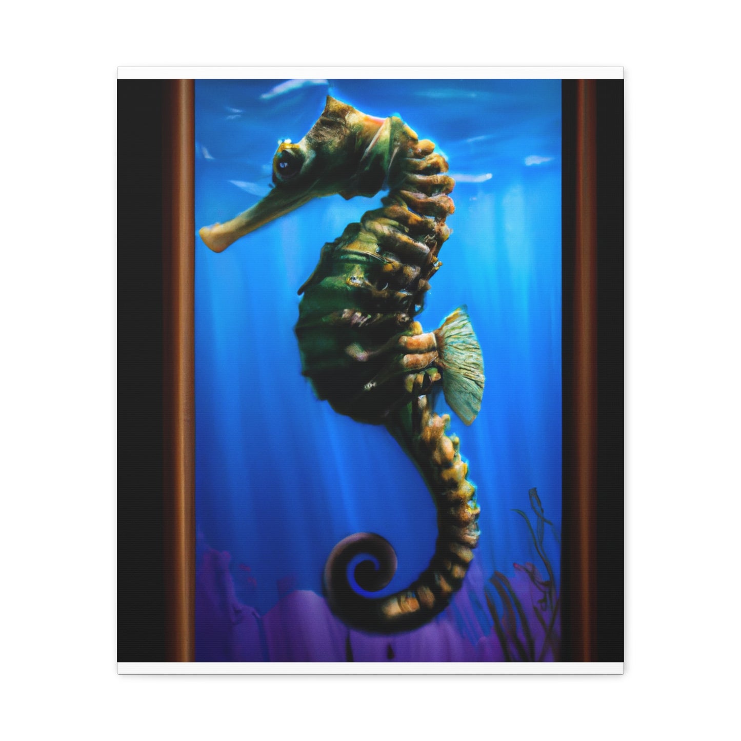 Ocean Seahorse Glint - Canvas
