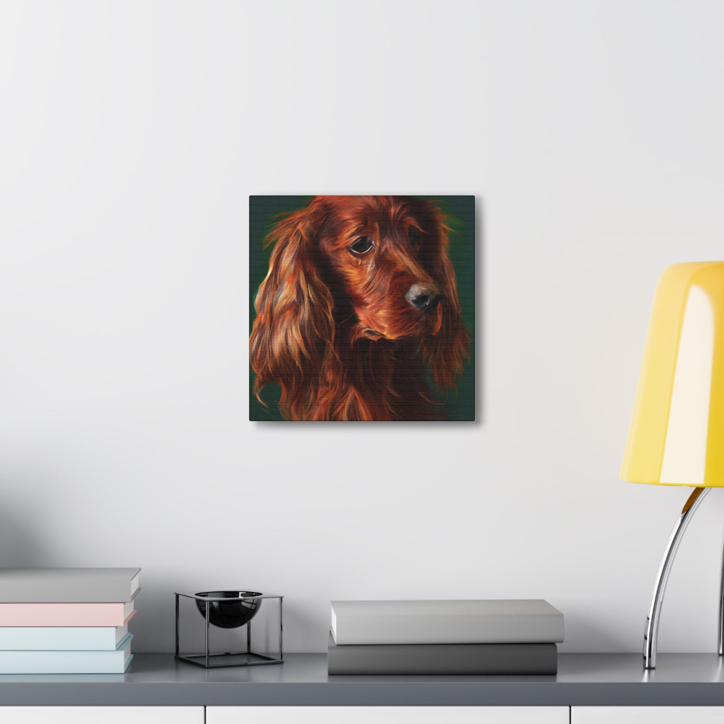 Vibrant Emerald Setter - Canvas