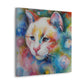 Flowered Feline - Canvas