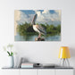 Wetland Pelican Dream. - Canvas