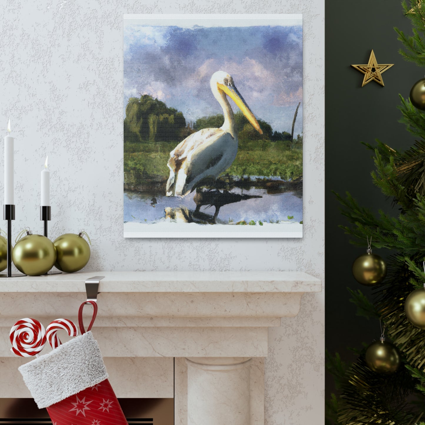Marshy Pelican Dream - Canvas