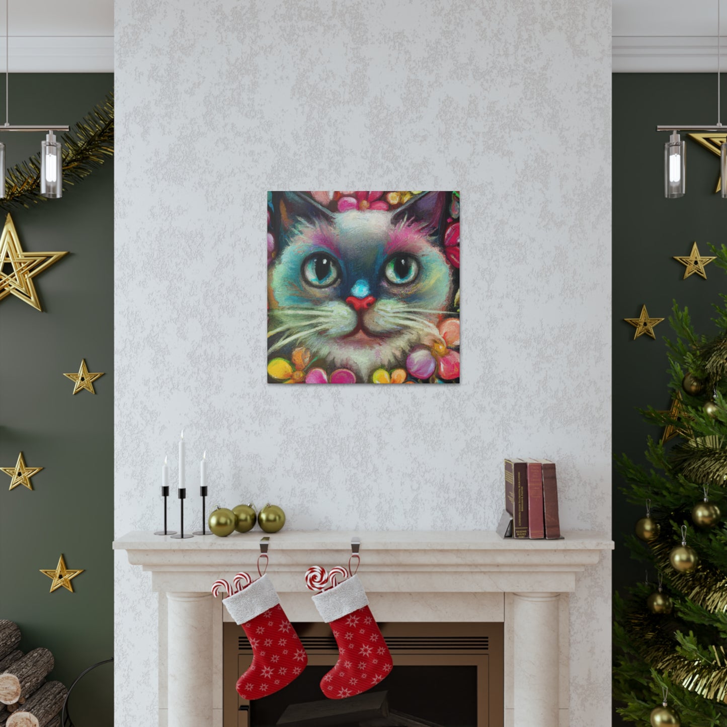 Feline FloraFade - Canvas