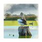 Aquatic Pelican Dream. - Canvas