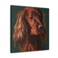 Vibrant Emerald Setter - Canvas
