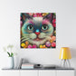 Feline FloraFade - Canvas