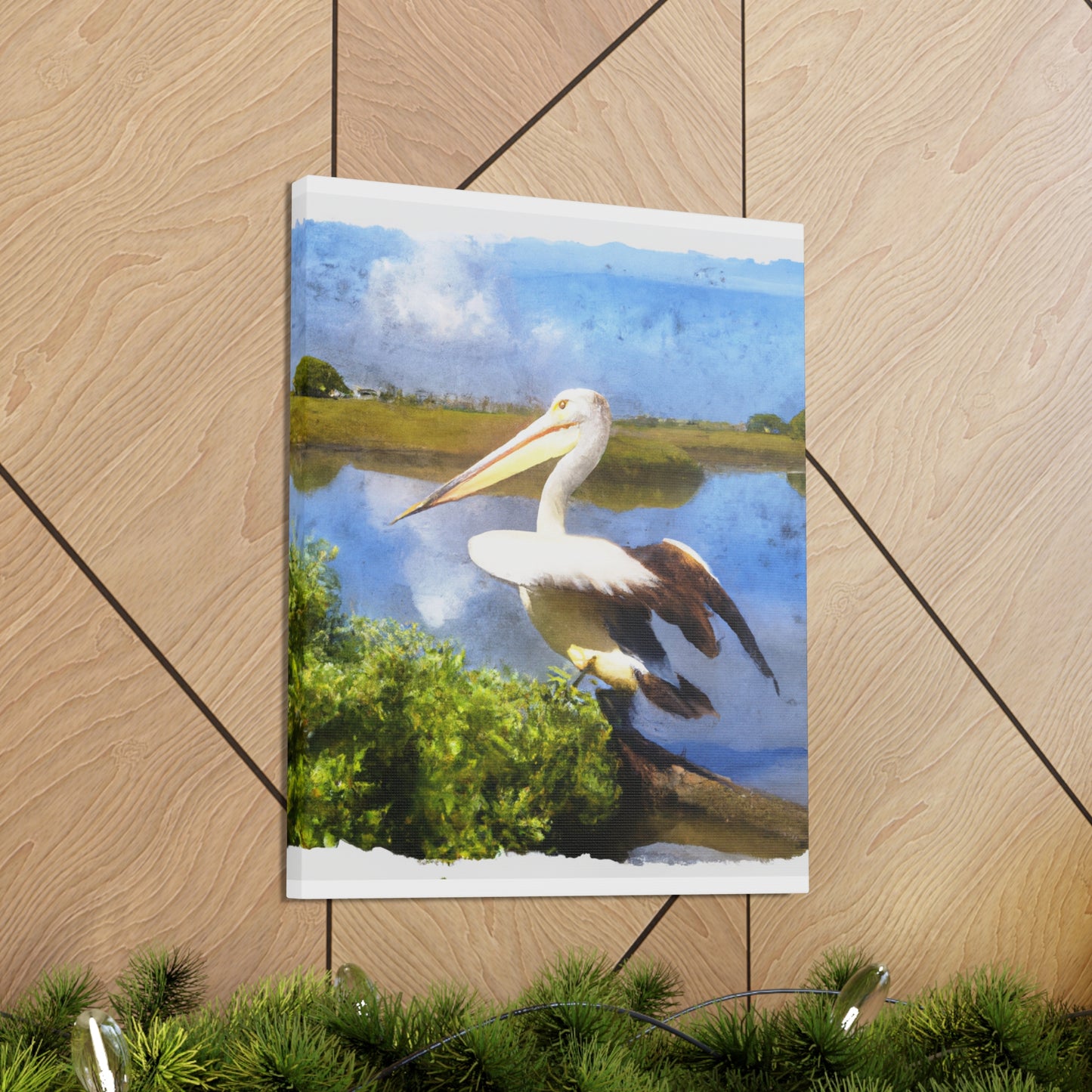 Mystic Marsh Pelican - Canvas