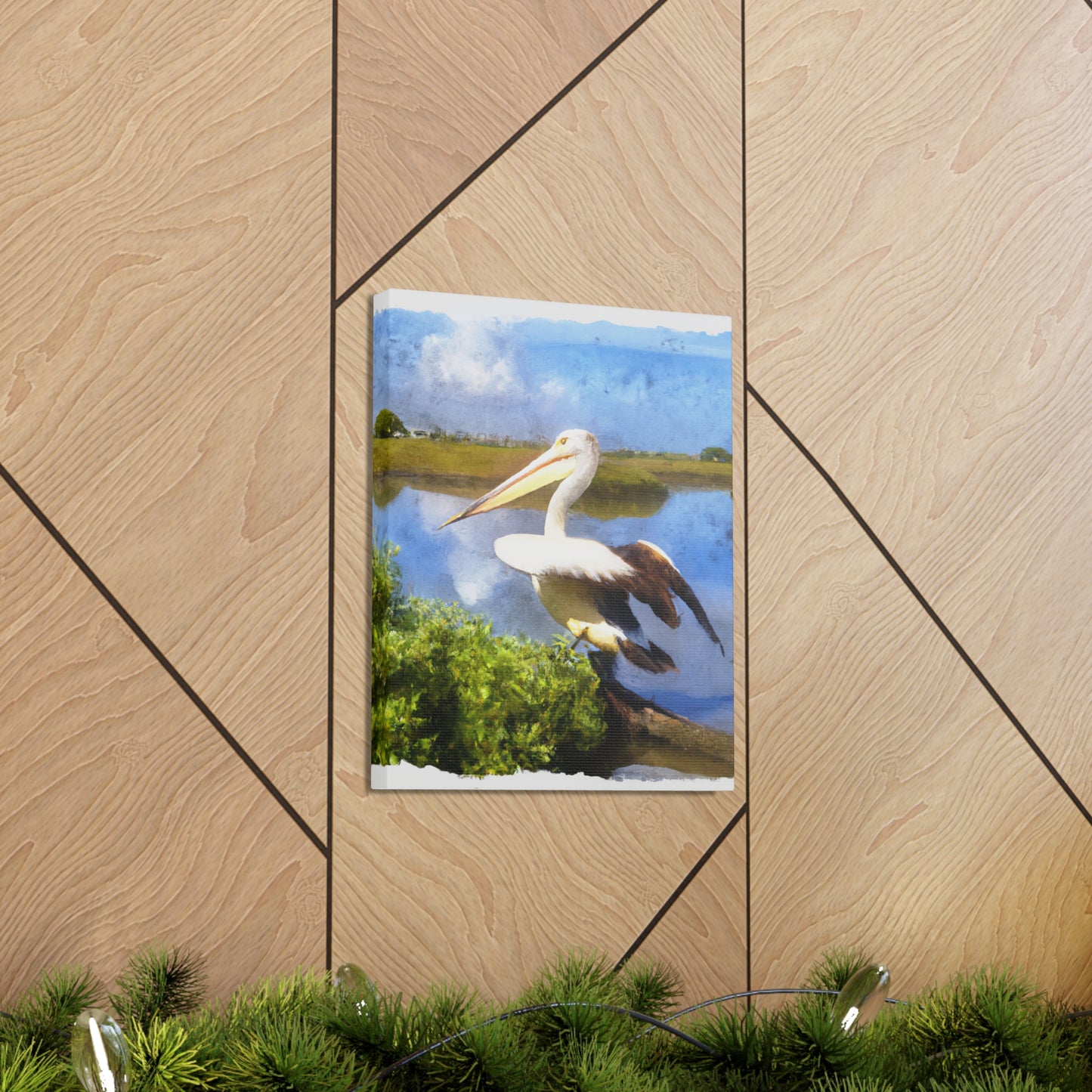 Mystic Marsh Pelican - Canvas