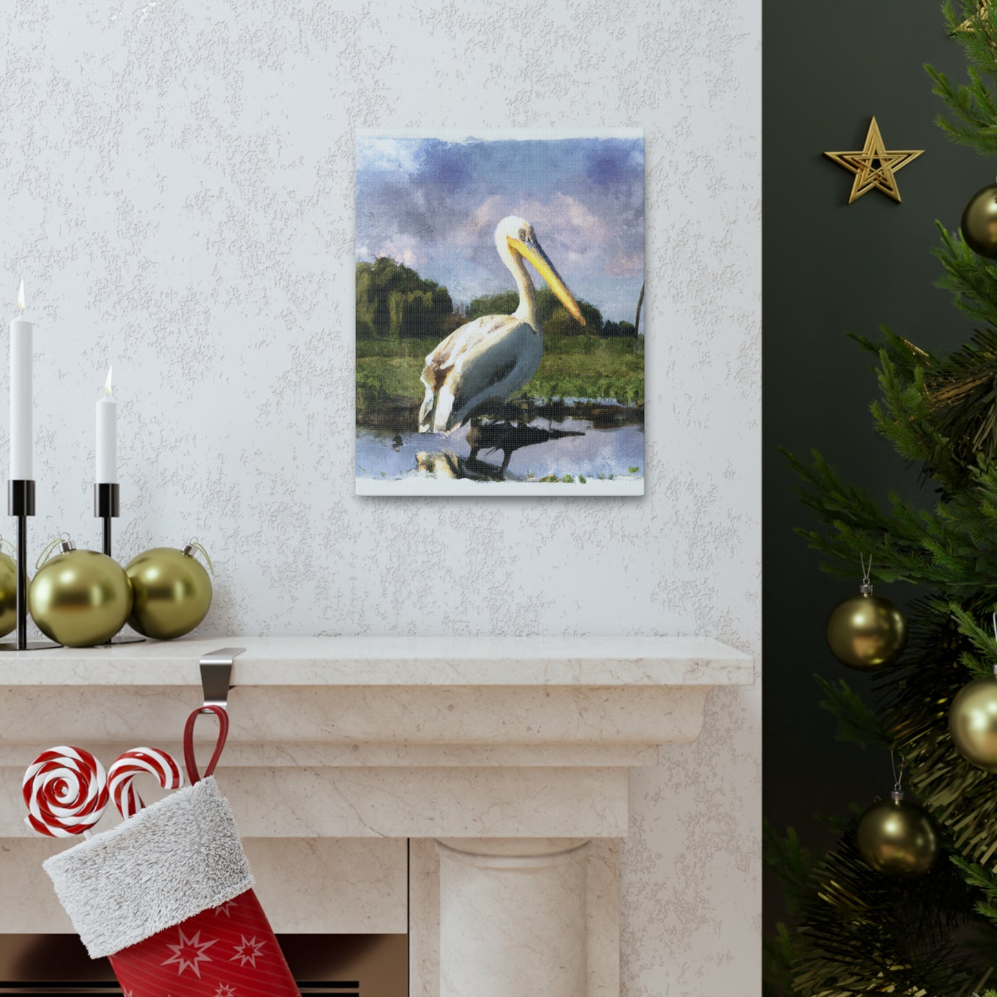 Marshy Pelican Dream - Canvas