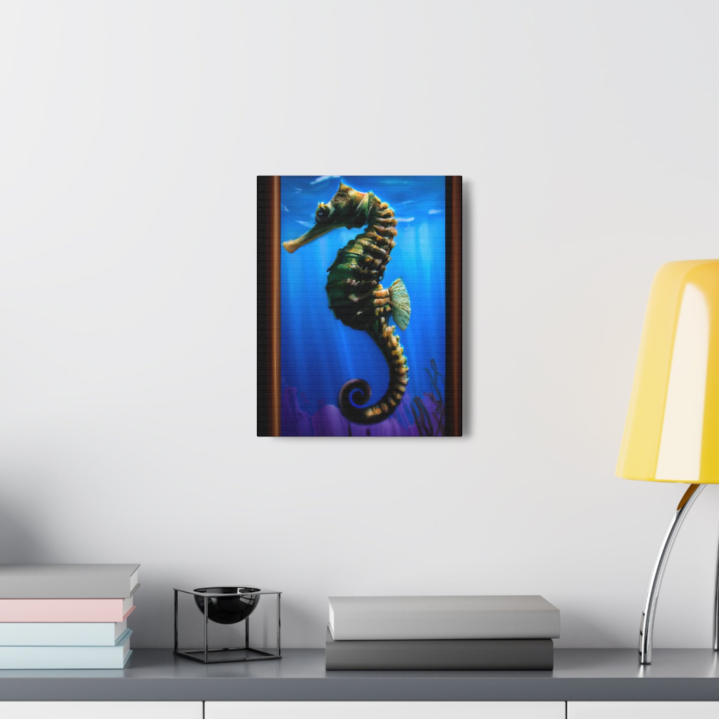 Ocean Seahorse Glint - Canvas