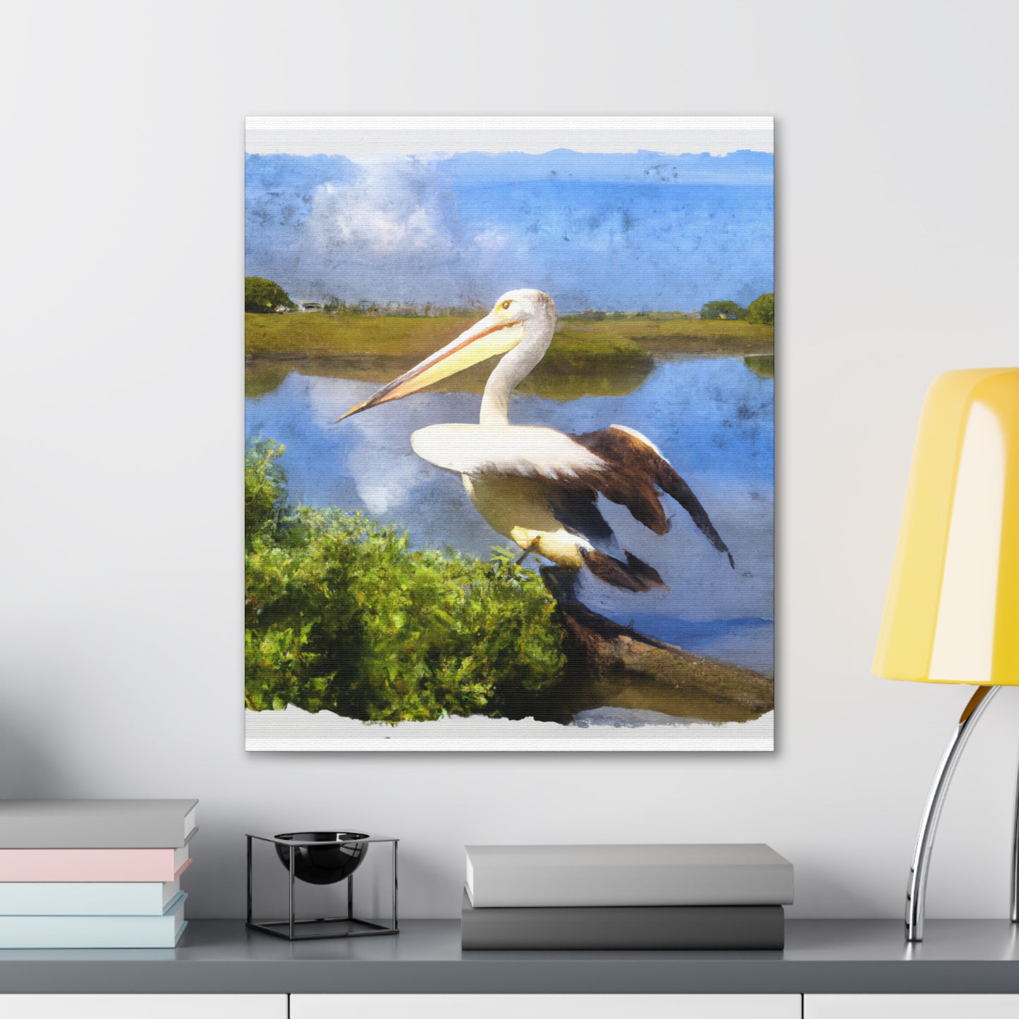 Mystic Marsh Pelican - Canvas