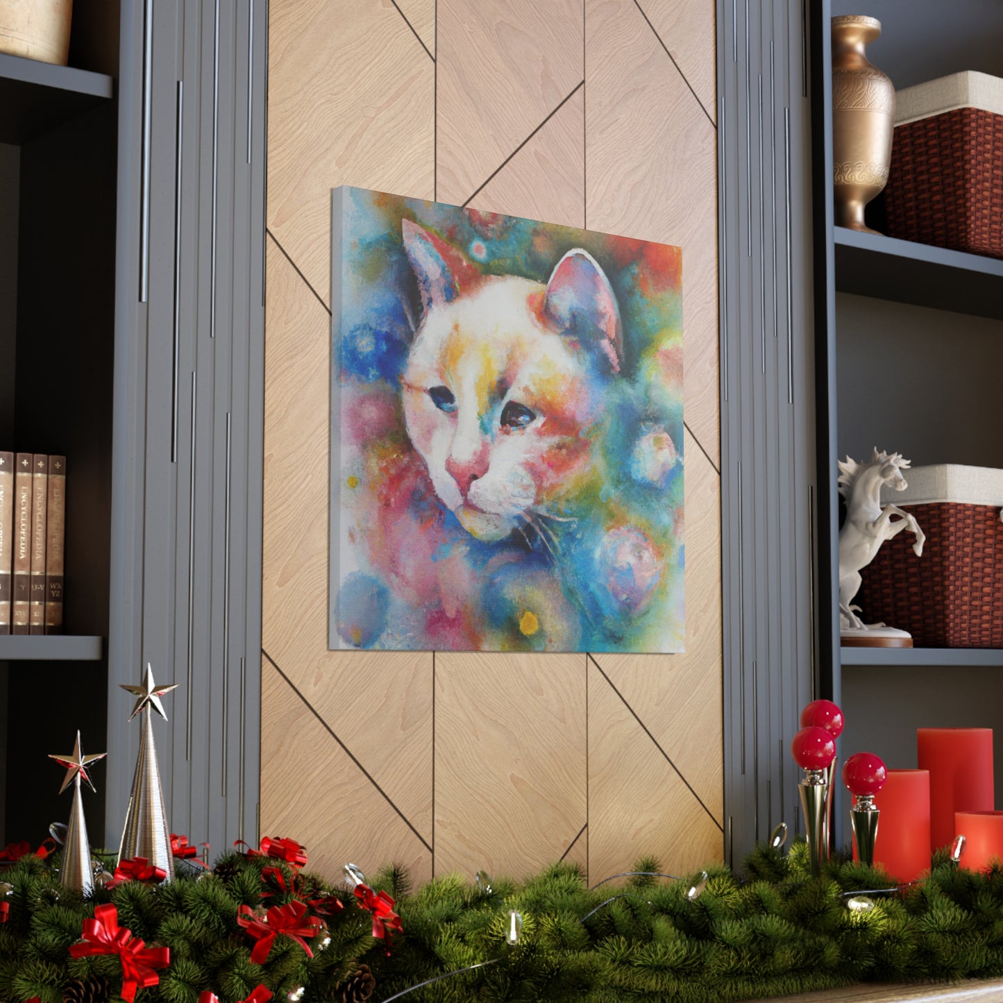 Flowered Feline - Canvas