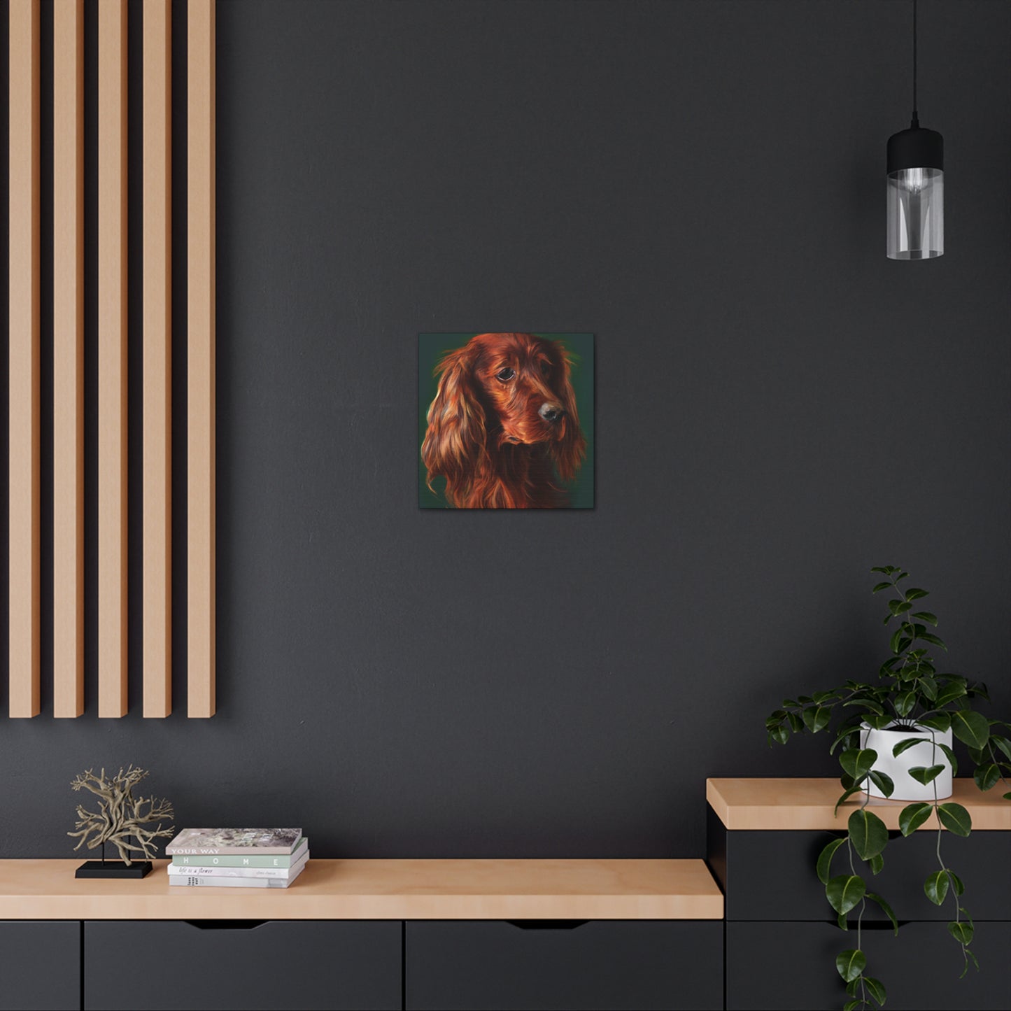 Vibrant Emerald Setter - Canvas