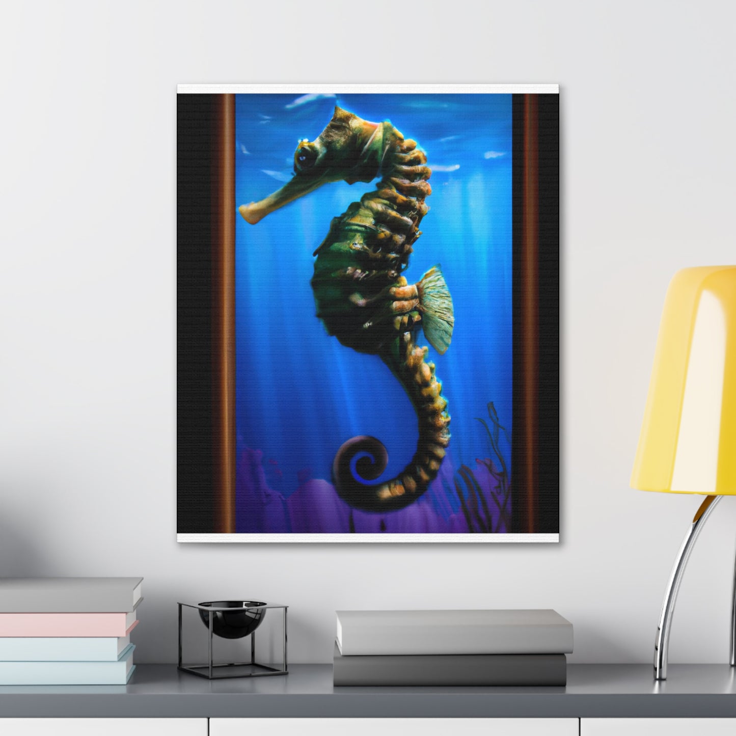 Ocean Seahorse Glint - Canvas