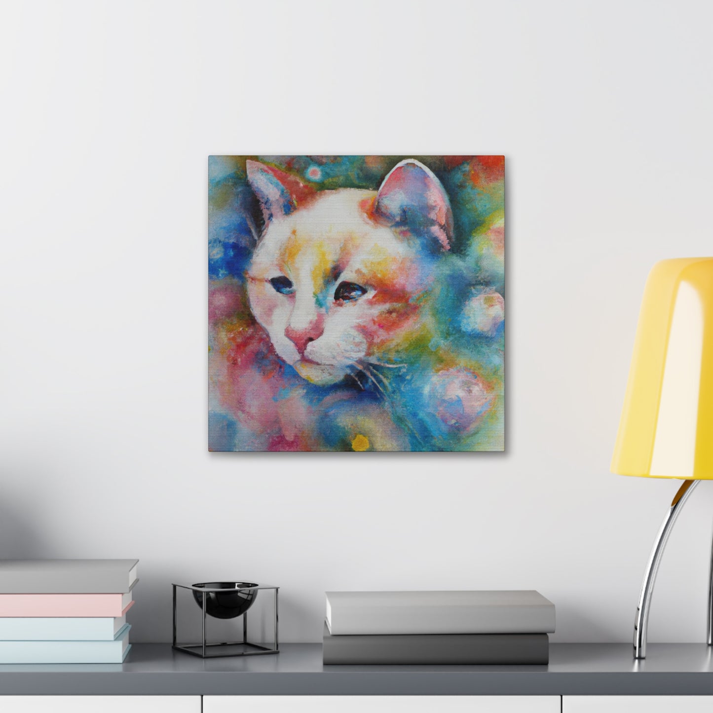 Flowered Feline - Canvas