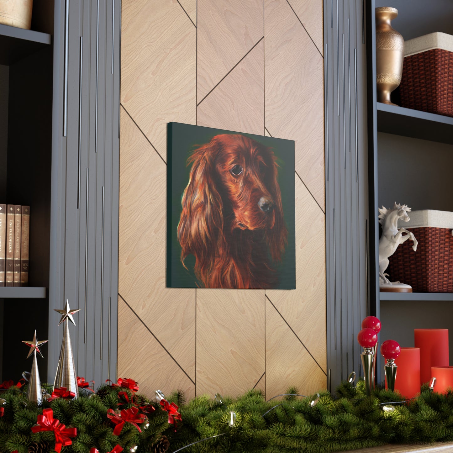 Vibrant Emerald Setter - Canvas