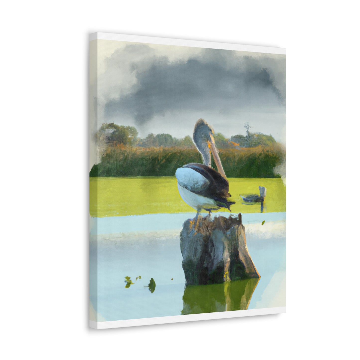 Aquatic Pelican Dream. - Canvas