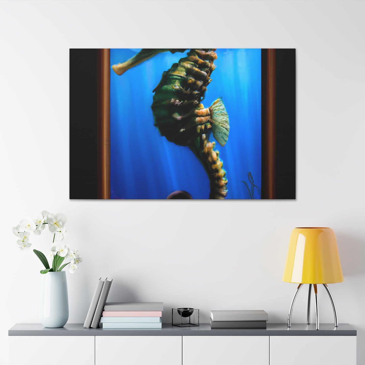 Ocean Seahorse Glint - Canvas