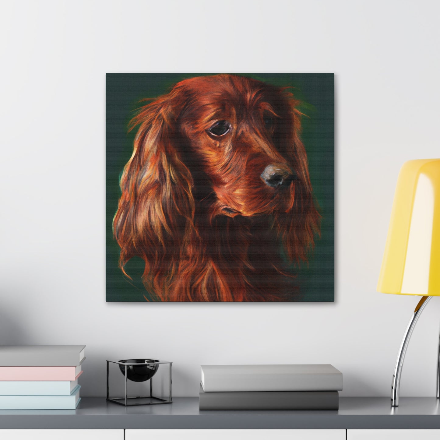Vibrant Emerald Setter - Canvas