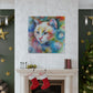 Flowered Feline - Canvas