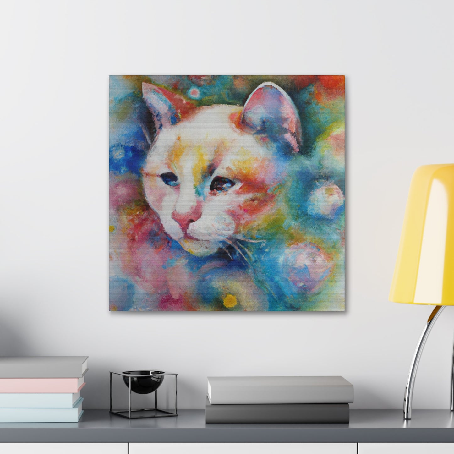 Flowered Feline - Canvas