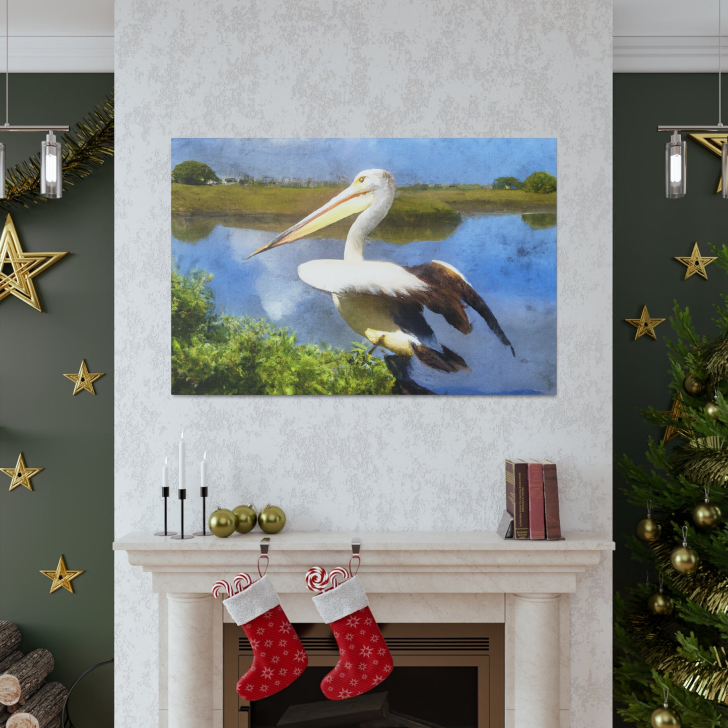 Mystic Marsh Pelican - Canvas